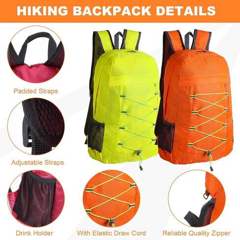 Dansydaisy 12 Pcs Backpacks Bulk - 17 Inch Multicolor Foldable Backpacks with Elastic Draw Cord Bookbags for School, Outdoor Travel, Camping in Kuwait