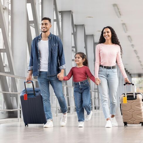 PATIKIL Suitcase Tags, Plastic 10 Colors Rainbow Luggage Tags Airplane Travel Essentials Suitcase Tags for Cruise Ships for Traveling 10 Pcs in Kuwait