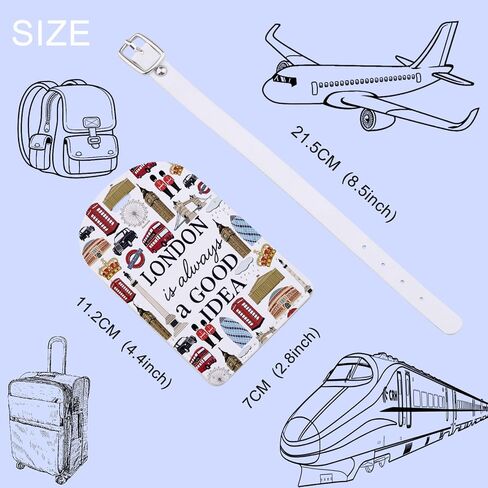 London is Always a Good Idea Gift UK The Gherkin Gift Double-Decker Telephone Booth Traveller Luggage Tag (London tag) in Saudi Arabia