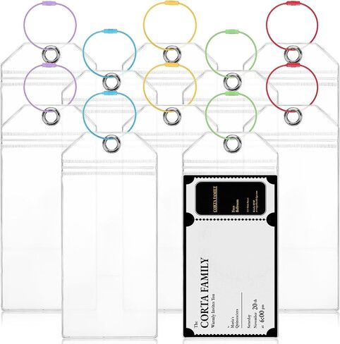 10 Pack Holland America Cruise Luggage Tag Holders, Zip Seal Clear Waterproof Tag Holder with Steel Loops Fits Holland America & Carnival Cruise Essentials Must Haves 2026-2027 in Kuwait