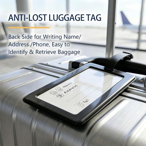 2-Pack Luggage Tags for Suitcases, Rubber Cute Style Bag Tags for Men Women Kids Luggage Handbags, Plane Travel Essentials, Mixed Set in Kuwait