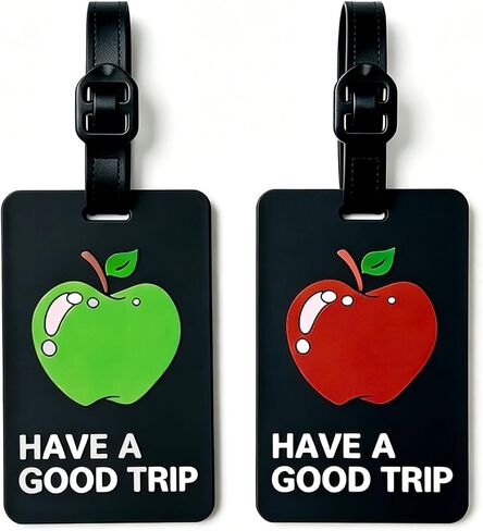 2-Pack Luggage Tags for Suitcases, Rubber Cute Style Bag Tags for Men Women Kids Luggage Handbags, Plane Travel Essentials, Mixed Set in Kuwait