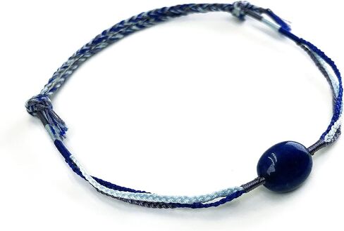 Gemstone Trinity Waterproof and Handmade Wish Thread Bracelet Gift for Mom Girlfriend Boyfriend BF Couple 11.8" in Saudi Arabia