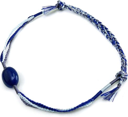 Gemstone Trinity Waterproof and Handmade Wish Thread Bracelet Gift for Mom Girlfriend Boyfriend BF Couple 11.8" in Saudi Arabia
