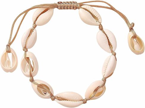 Braided Seashell Bracelets for Women Summer Bracelets Adjustable 16-25 CM White Sea Shell Bracelet Beach Jewelry 1 Pcs in Saudi Arabia