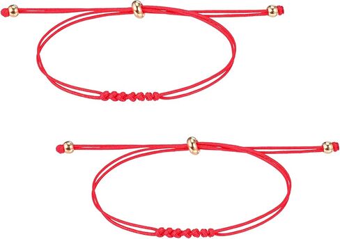 7 Knot Red String of Fate Bracelets Good Luck Protection Gift Thread Handmade String Bracelets Adjustable Red Rope Long Distance Matching Bracelet for Women and Men Friendship Jewelry in Saudi Arabia
