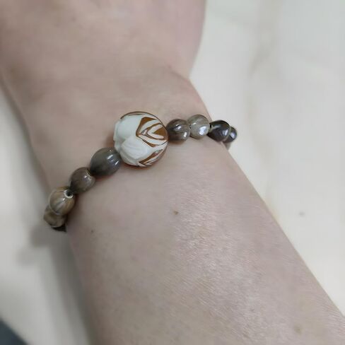 Job's Tears Beaded Bracelet Natural Beaded Elastic Healing Bracelets in Kuwait