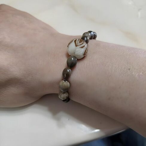 Job's Tears Beaded Bracelet Natural Beaded Elastic Healing Bracelets in Kuwait
