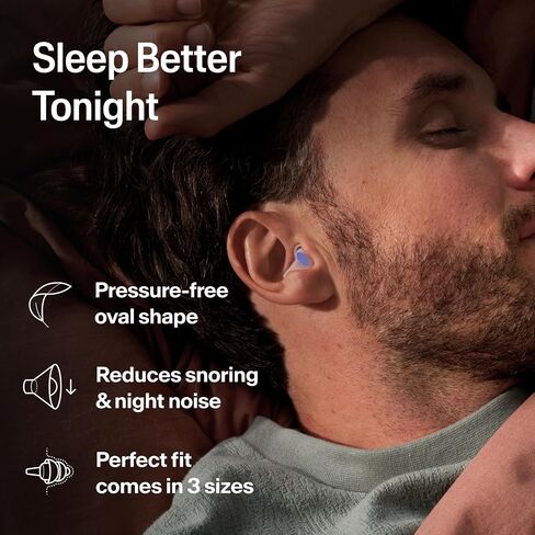 Alpine SleepDeep Earplugs for Sleeping – Side Sleepers & Snoring – Ultra-Soft Noise Reducing Earplugs – 27dB NRR – Hypoallergenic, Silicone-Free – 3 Pairs (S, M, L) in Kuwait