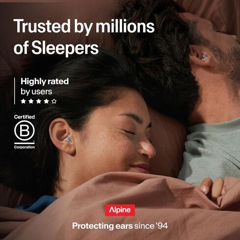 Alpine SleepDeep Earplugs for Sleeping – Side Sleepers & Snoring – Ultra-Soft Noise Reducing Earplugs – 27dB NRR – Hypoallergenic, Silicone-Free – 3 Pairs (S, M, L) in Kuwait