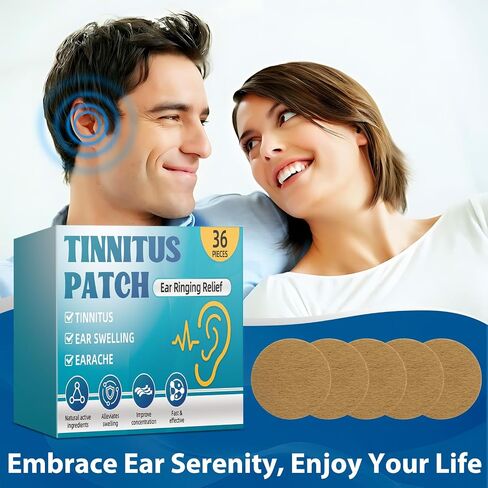 Bondtech Tinnitus Relief for Ringing Ears, Tinnitus Relief Patch for Ear Ringing,Natural Herbal Formula, Effective Reduce Noise and Improve Focus, Gentle & Portable (36 Count) in Kuwait