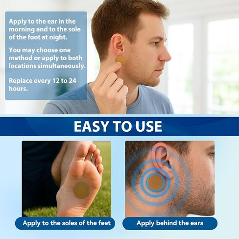 Bondtech Tinnitus Relief for Ringing Ears, Tinnitus Relief Patch for Ear Ringing,Natural Herbal Formula, Effective Reduce Noise and Improve Focus, Gentle & Portable (36 Count) in Kuwait