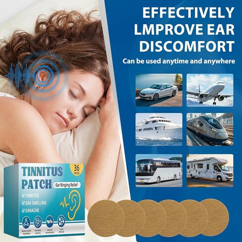 Bondtech Tinnitus Relief for Ringing Ears, Tinnitus Relief Patch for Ear Ringing,Natural Herbal Formula, Effective Reduce Noise and Improve Focus, Gentle & Portable (36 Count) in Kuwait