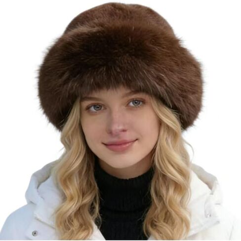 Women’s Faux Fur Warm Hat Fuzzy Bucket Hat Winter Fluffy Furry Mink Hats Fashion Fisherman Cap for Cold Weather in Saudi Arabia