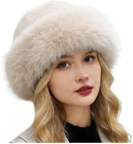 Women’s Faux Fur Warm Hat Fuzzy Bucket Hat Winter Fluffy Furry Mink Hats Fashion Fisherman Cap for Cold Weather in Saudi Arabia