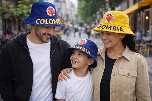Gorro Bucket Hat de Colombia Unisex 100% Algodón, Estilo Casual, Talla Unica in Kuwait