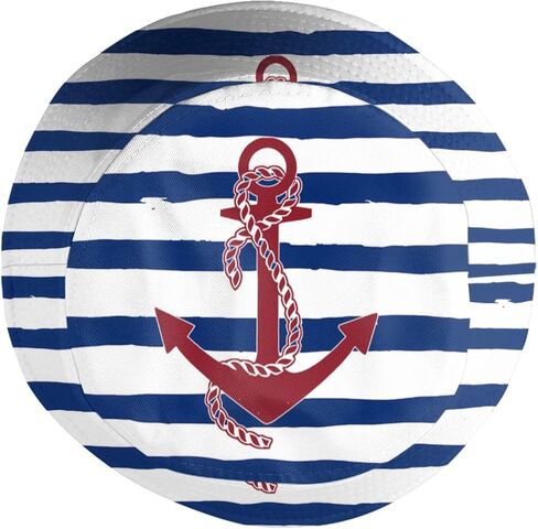 Nautical Anchor Bucket Hats Fashion Sun Cap Packable Blue Fisherman Hat for Women Men Summer Travel Hat in Saudi Arabia