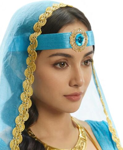 Cosplay.fm Women Arabian Princess Costume Deluxe Cosplay Outfit Top Pants with Full Accessories in Kuwait