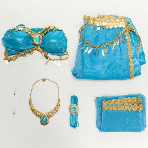 Cosplay.fm Women Arabian Princess Costume Deluxe Cosplay Outfit Top Pants with Full Accessories in Kuwait