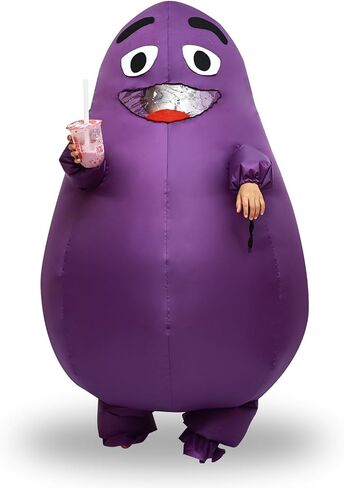 Grimace Costume Purple Inflatable Suit Halloween Mascot for Adult and Kids in Saudi Arabia