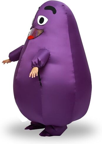Grimace Costume Purple Inflatable Suit Halloween Mascot for Adult and Kids in Saudi Arabia