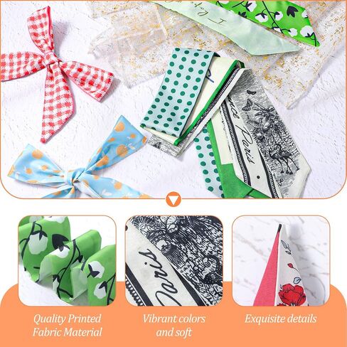 48 Pcs Purse Scarf for Handbags Bulk, Bag Scarf Bulk Hair Neck Purse Scarves for Handbags, Head Scarves for Women Handbag - Random 48 Styles in Kuwait