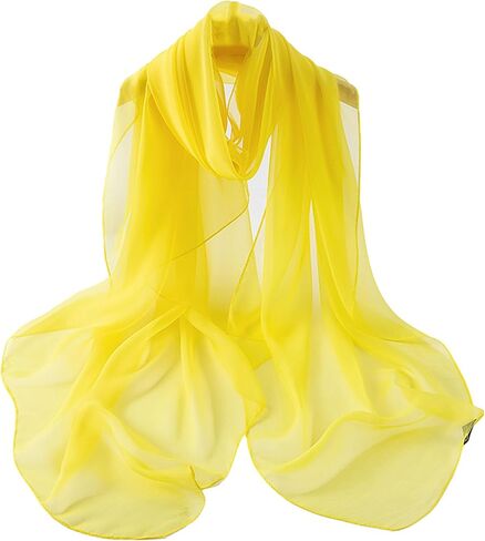 Solid Color Silk Feeling Scarf Fashion Scarves Wrap Long Lightweight Shawls for Women in Saudi Arabia
