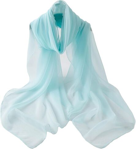 Solid Color Silk Feeling Scarf Fashion Scarves Wrap Long Lightweight Shawls for Women in Saudi Arabia