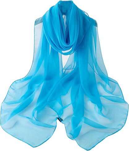 Solid Color Silk Feeling Scarf Fashion Scarves Wrap Long Lightweight Shawls for Women in Saudi Arabia