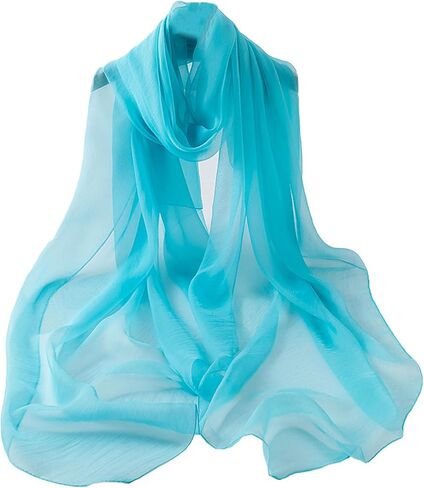Solid Color Silk Feeling Scarf Fashion Scarves Wrap Long Lightweight Shawls for Women in Saudi Arabia