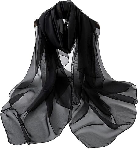 Solid Color Silk Feeling Scarf Fashion Scarves Wrap Long Lightweight Shawls for Women in Saudi Arabia
