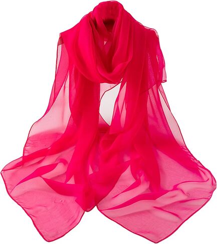 Solid Color Silk Feeling Scarf Fashion Scarves Wrap Long Lightweight Shawls for Women in Saudi Arabia