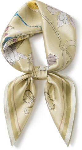 SHIROUYU 100% Mulberry Silk Square Scarf 26.5"x26.5" – Women's Neckerchief, Headscarf, Gift Ready Packaging in Saudi Arabia