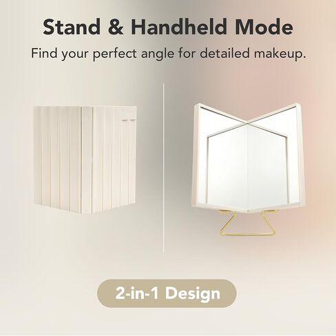 Realme V0 Non-Reversing Mirror with Stand, True Reflection Desk Mirror for Makeup, Hair Styling, Grooming and Photo Check in Saudi Arabia
