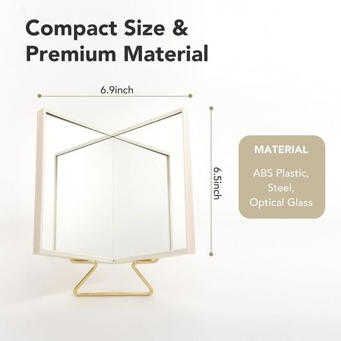 Realme V0 Non-Reversing Mirror with Stand, True Reflection Desk Mirror for Makeup, Hair Styling, Grooming and Photo Check in Saudi Arabia