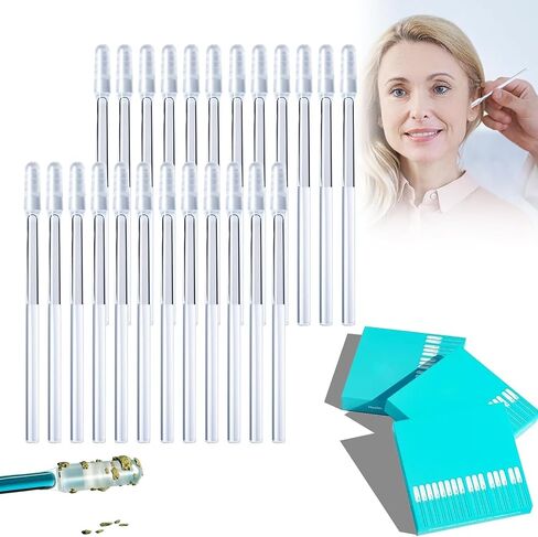 48 Pcs Sticky Ear Cleaning Stick, Adhesive Ear Wax Removal Tool & Ear Cleaning Tool Kit, Gentle Cleaning Stick with Dust Cover for All Ages in Kuwait