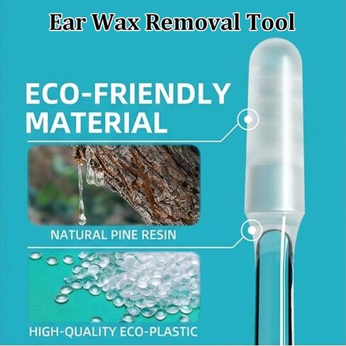 48 Pcs Sticky Ear Cleaning Stick, Adhesive Ear Wax Removal Tool & Ear Cleaning Tool Kit, Gentle Cleaning Stick with Dust Cover for All Ages in Kuwait