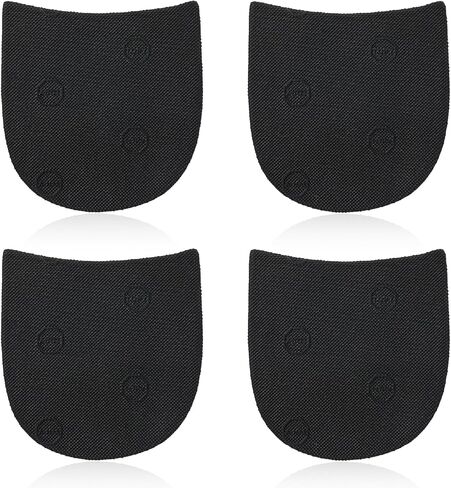 2 Pairs Boot Heel Repair Kit, Cuttable Boot Heel Replacement, Anti-Slip Shoe Heel Repair Rubber Pads, 4mm (5/32 Inch) Thick Heels Repair Pads for Women Men Boots in Kuwait