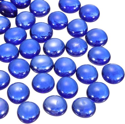 MECCANIXITY Glass Beads,100pcs Flat Glass Gemstone Green 1.1lbs (0.47-0.55") Glass Marbles Pebbles for Vase Fillers Aquarium Decor DIY Craft in Kuwait
