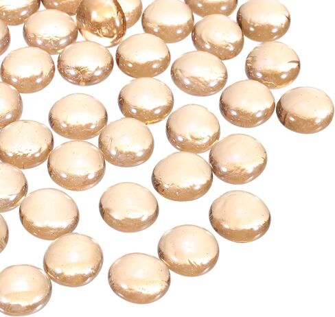 MECCANIXITY Glass Beads,100pcs Flat Glass Gemstone Green 1.1lbs (0.47-0.55") Glass Marbles Pebbles for Vase Fillers Aquarium Decor DIY Craft in Kuwait