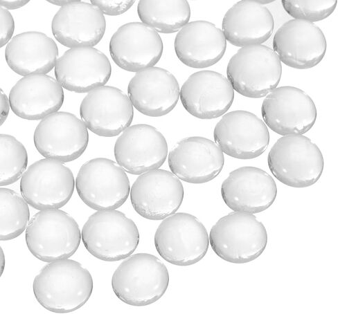 MECCANIXITY Glass Beads,100pcs Flat Glass Gemstone Green 1.1lbs (0.47-0.55") Glass Marbles Pebbles for Vase Fillers Aquarium Decor DIY Craft in Kuwait
