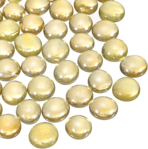 MECCANIXITY Glass Beads,100pcs Flat Glass Gemstone Green 1.1lbs (0.47-0.55") Glass Marbles Pebbles for Vase Fillers Aquarium Decor DIY Craft in Kuwait
