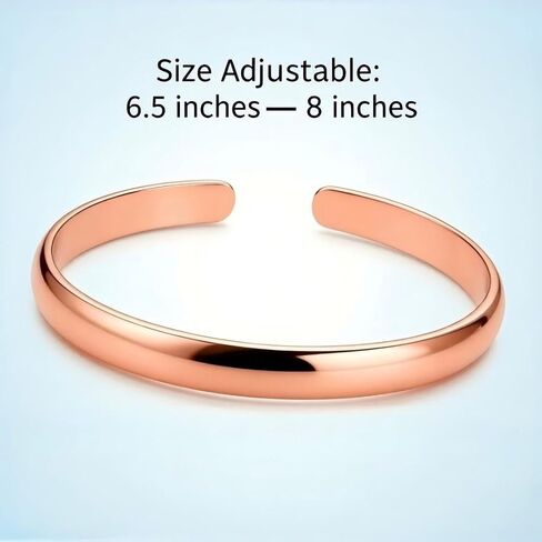 Copper Bracelet for Women — 99.99% Pure Copper Bracelets — Raw, Solid & Handmade Bracelet Cuff Bangles Open Cuff Style in Saudi Arabia