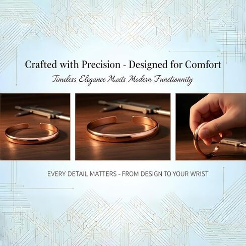 Copper Bracelet for Women — 99.99% Pure Copper Bracelets — Raw, Solid & Handmade Bracelet Cuff Bangles Open Cuff Style in Saudi Arabia