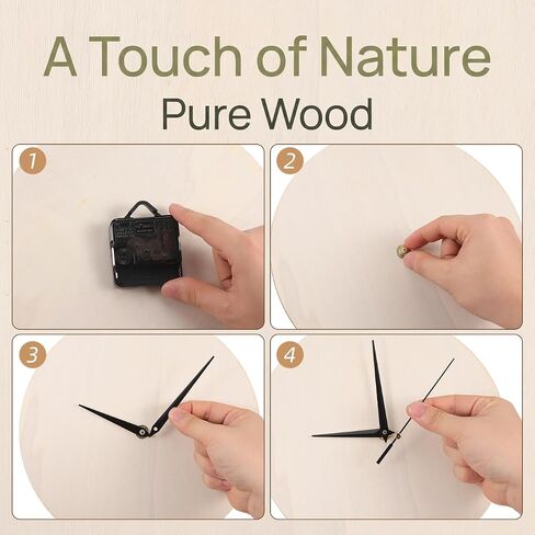 12-inch Unfinished Round Wood Clock Face - Sanded Smooth DIY Craft Blank for Painting, Home Decor & Analog Clock Making in Kuwait