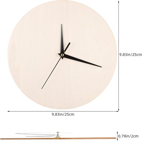 12-inch Unfinished Round Wood Clock Face - Sanded Smooth DIY Craft Blank for Painting, Home Decor & Analog Clock Making in Kuwait