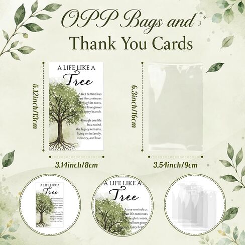 Liliaafar Funeral Favors for Guests Tree Celebration of Life Decorations Tree Pins Brooch and Sympathy Card for Dad Father in Kuwait