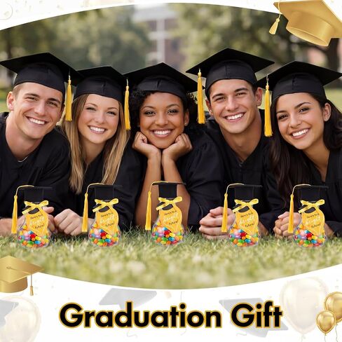 Rtteri 12 Pack Graduation Gift 2026 Graduation Money Box Holder Plastic Light Bulb Jars with Cards Clear Candy Container Mason Drinking Cups for Centerpiece College Grad Party Favor Decoration in Kuwait