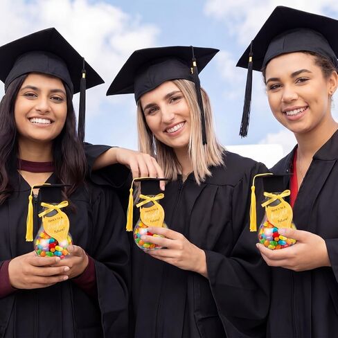 Rtteri 12 Pack Graduation Gift 2026 Graduation Money Box Holder Plastic Light Bulb Jars with Cards Clear Candy Container Mason Drinking Cups for Centerpiece College Grad Party Favor Decoration in Kuwait