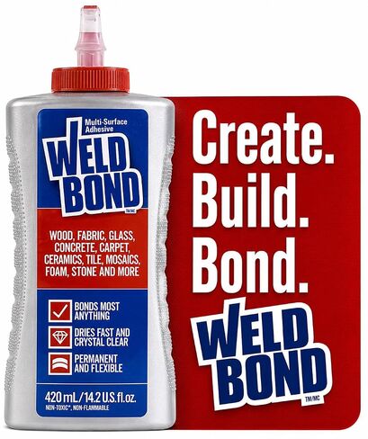 Multi-Surface Non-Toxic Adhesive Glue, Bonds Most Anything! Wood Glue for Furniture or on Glass Fabric Mosaic Ceramic Carpet Tile Stone & More. Dries Crystal Clear. 14.2oz /420ml (2 Pack) in Saudi Arabia